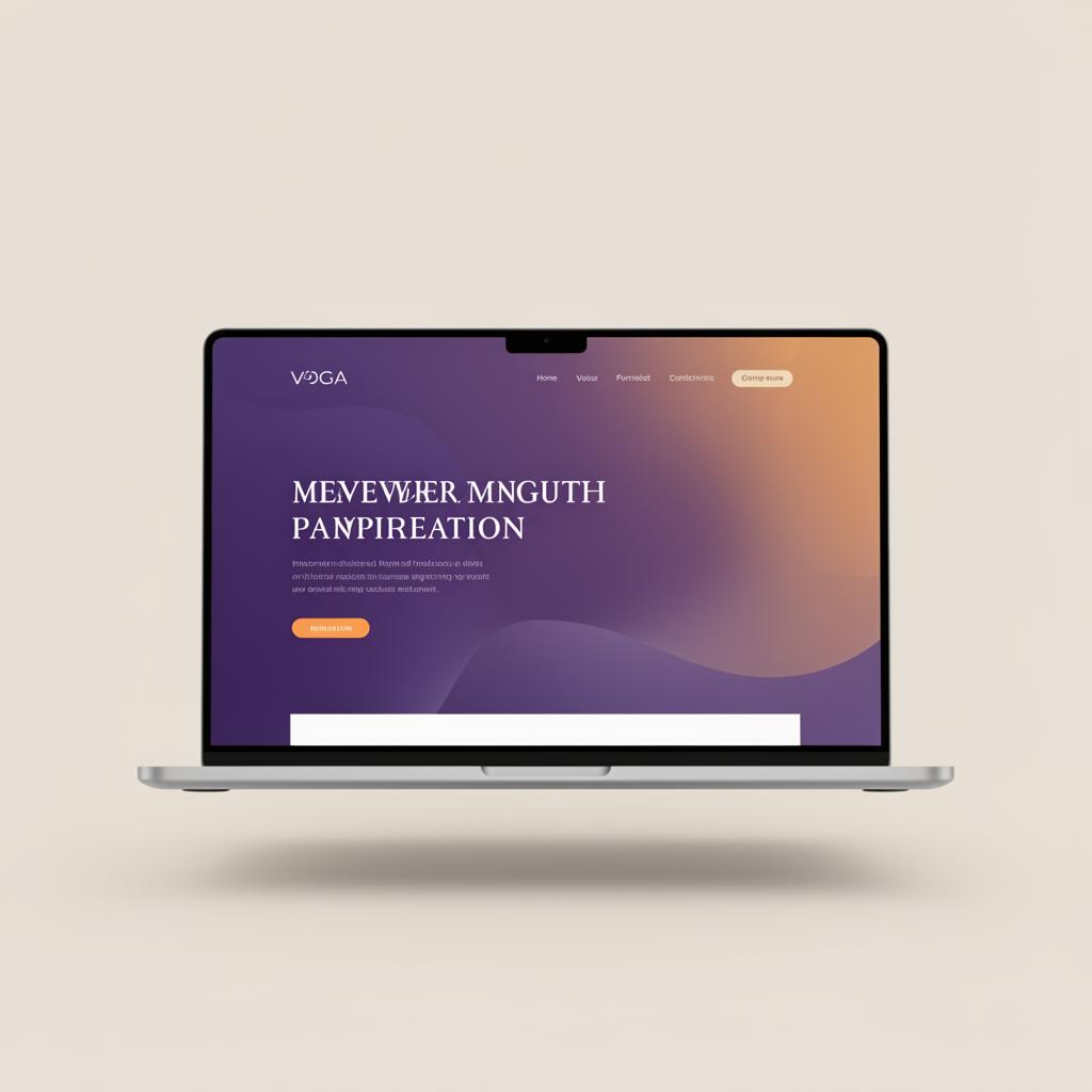 Single-scroll landing page mockup